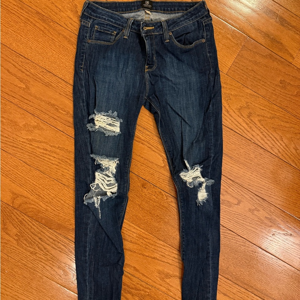 Just Black skinny ripped jeans